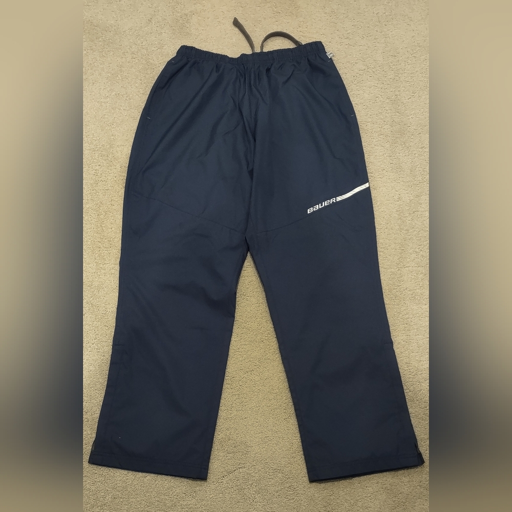 Men's Bauer Hockey NWOT Navy Warm-up pants Size L